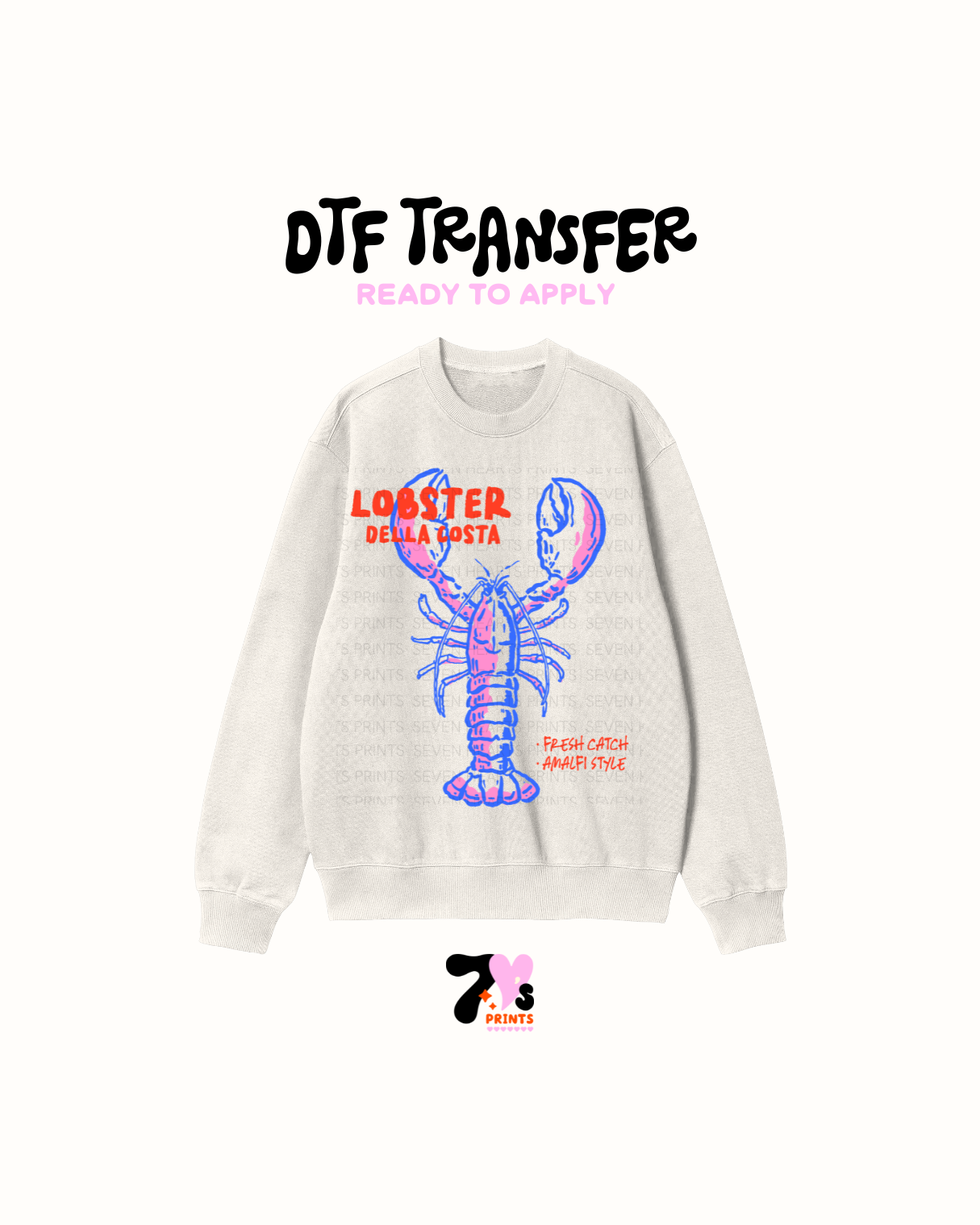 Lobster Della costa - DTF Transfer