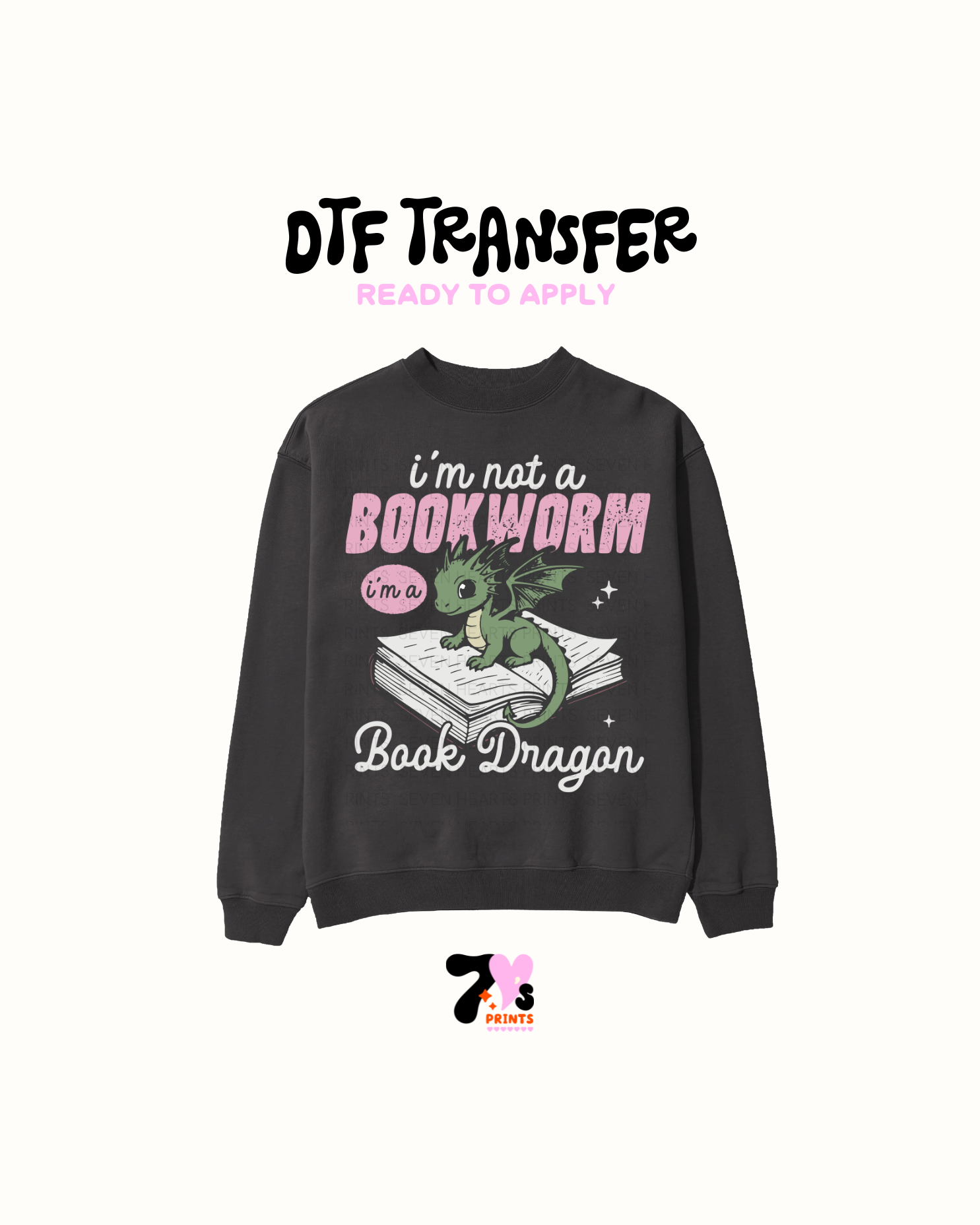 Bookworm (Pink) - DTF Transfers