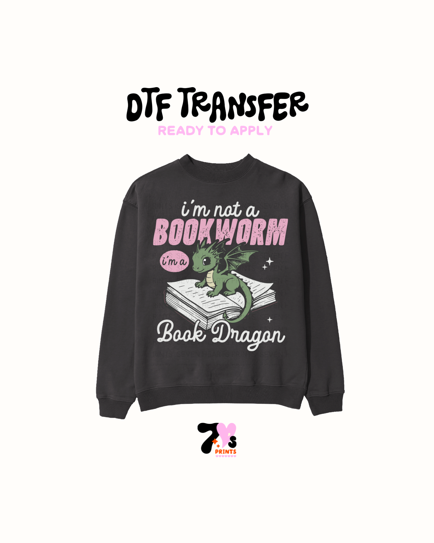 Bookworm (Pink) - DTF Transfers
