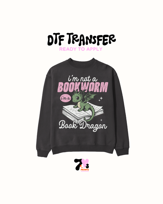 Bookworm (Pink) - DTF Transfers