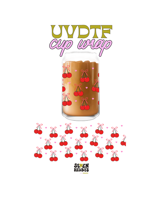 Cherry bows and hearts - UVDTF