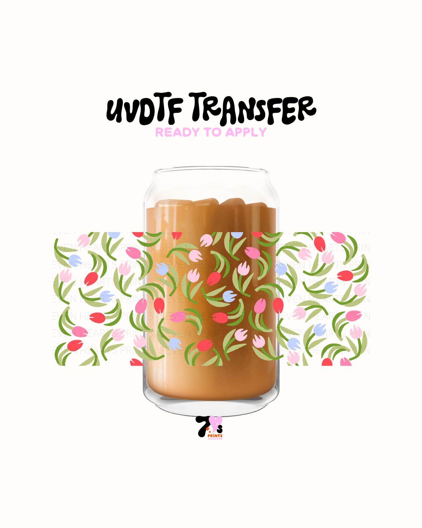 Spring swirly flowers - UVDTF Wrap