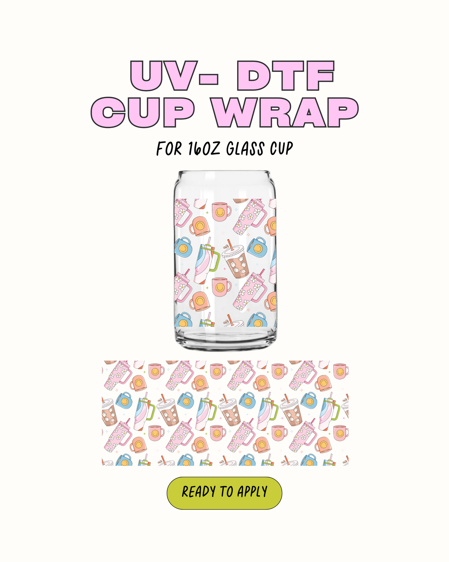 Coffee and  tumblers  - UV DTF