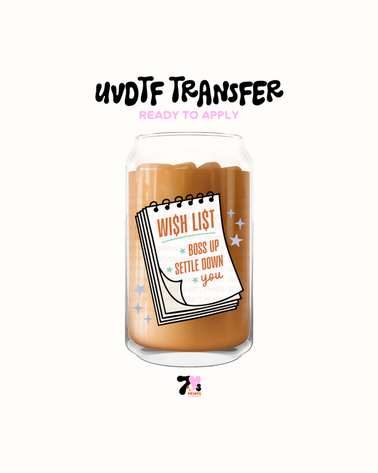 Wish list - UVDTF Decal