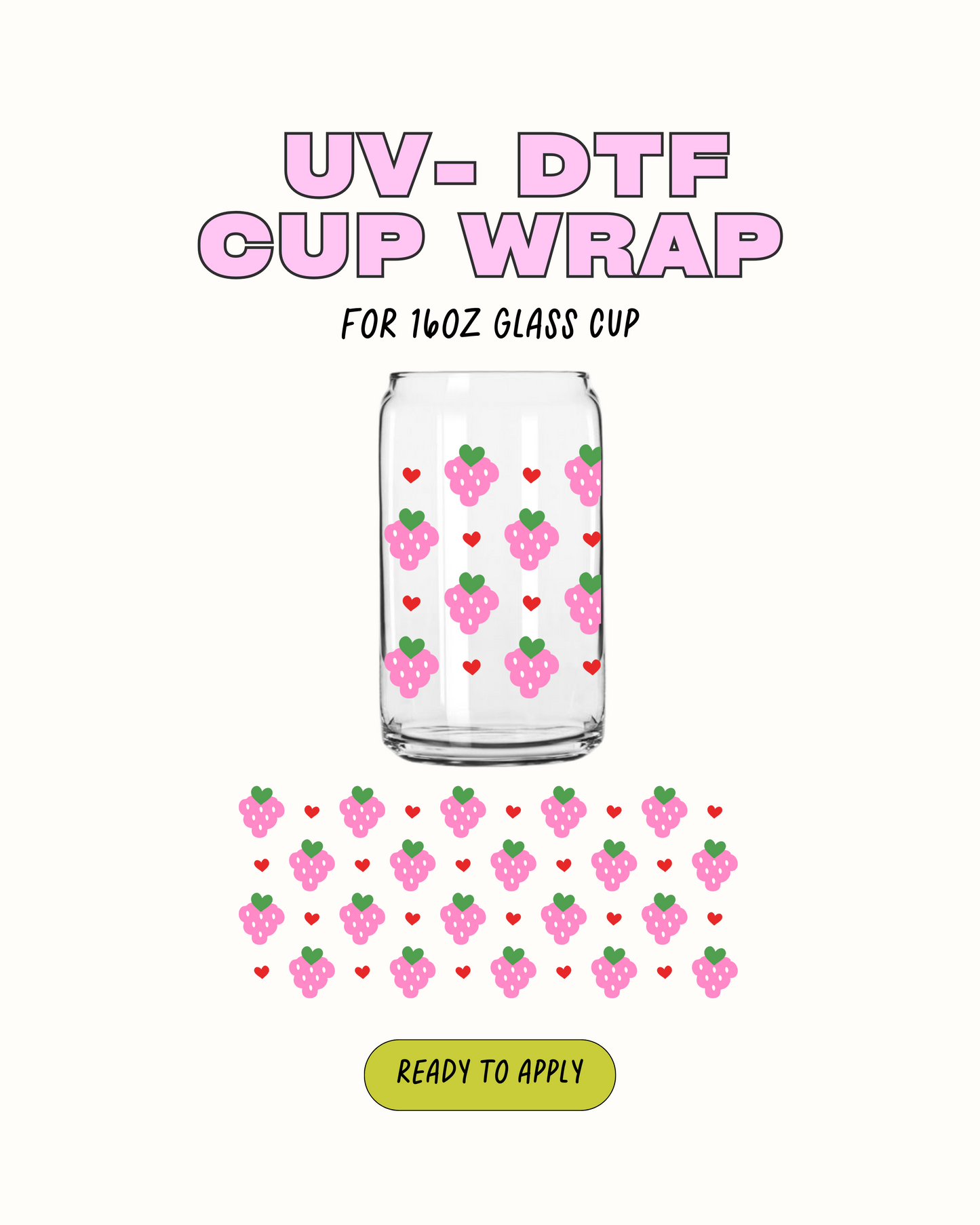 Cute Strawberries - UV DTF