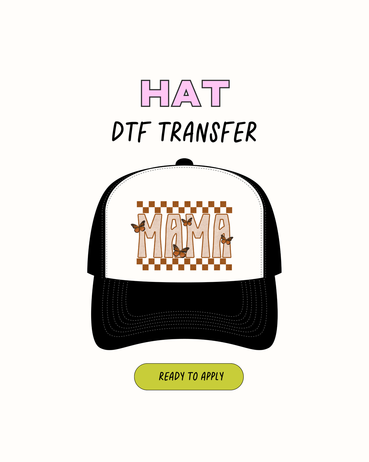 Mamá - Transferencias de sombrero DTF 