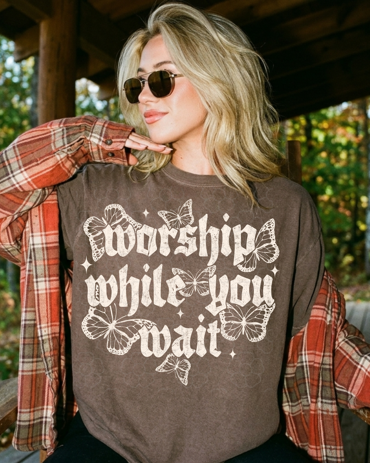Worship while you wait Cream - DTF Transfers