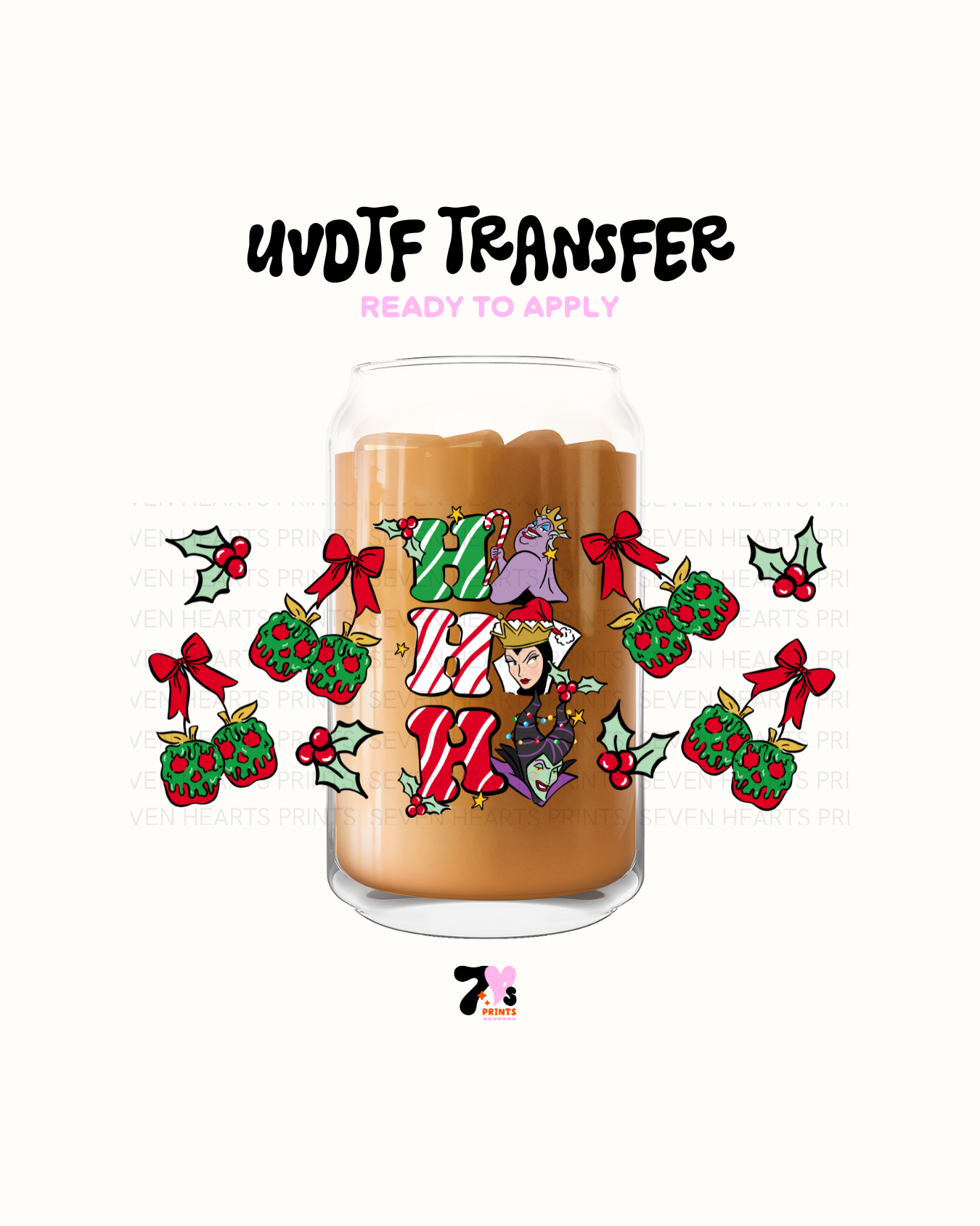 HoHo xmas cherry skulls- UVDTF Wraps