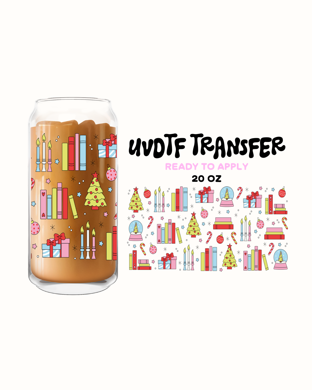 Holiday Books - UVDTF 20oz Cup Wrap