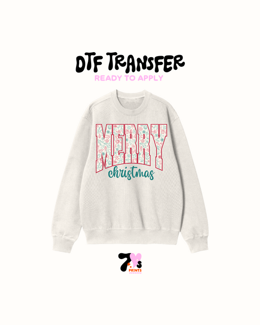 Merry xmas red - DTF Transfers