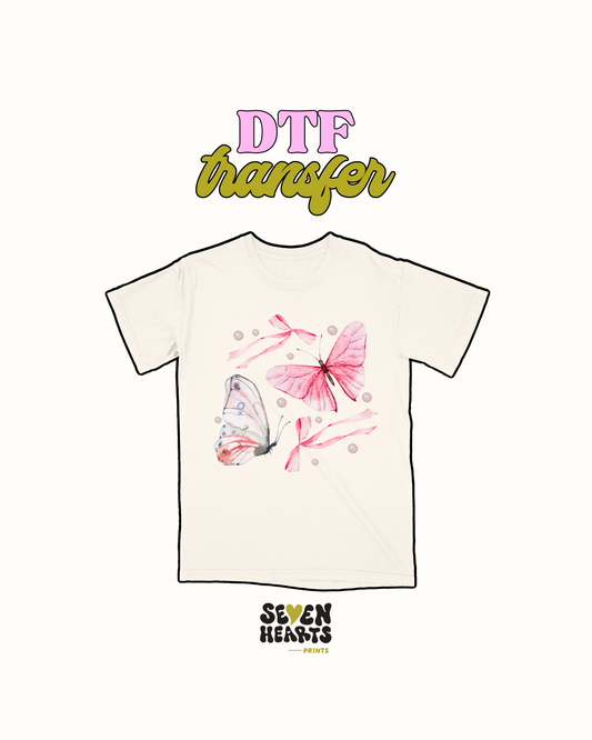 Mariposas rosas - Transferencia DTF