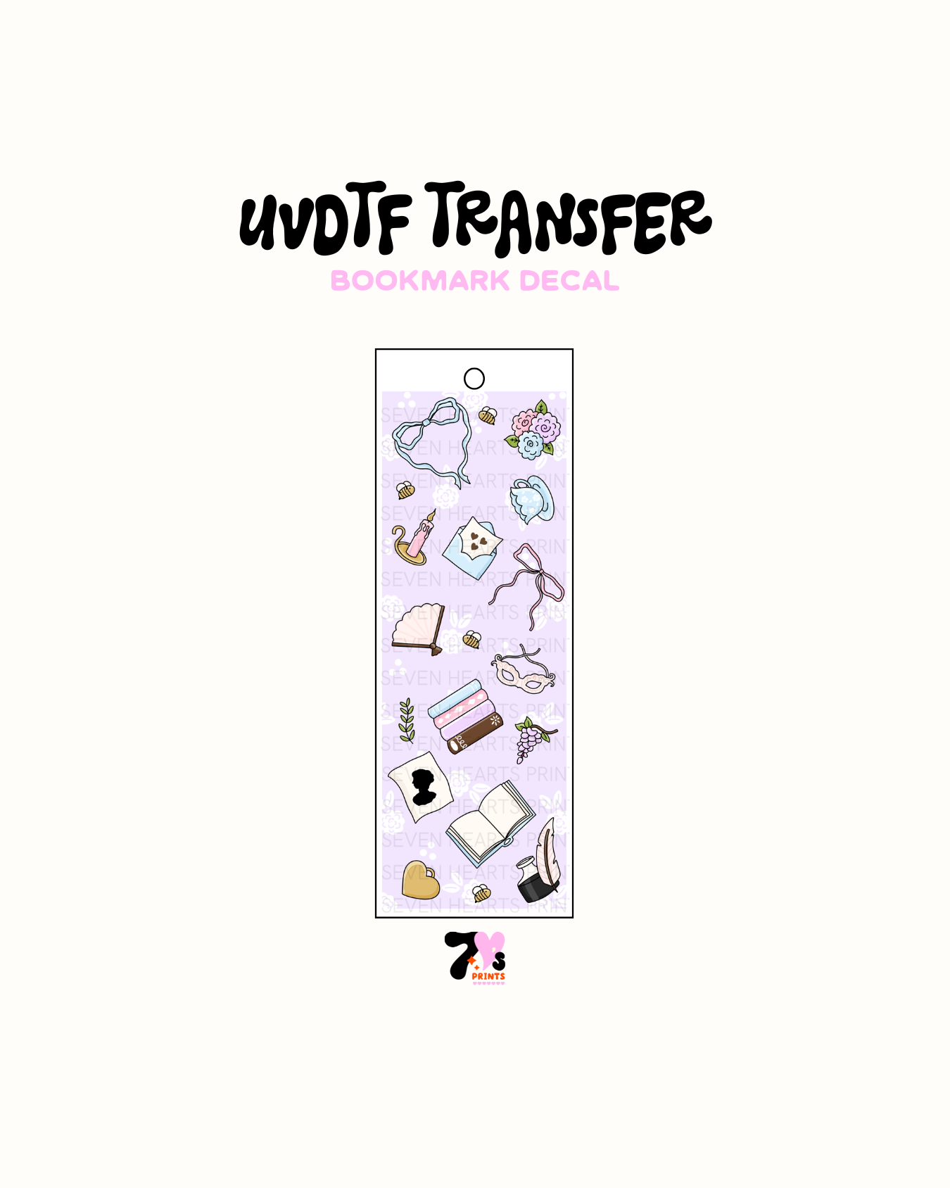 Bridgerton Icons (Lilac) - UVDTF Bookmark Decal