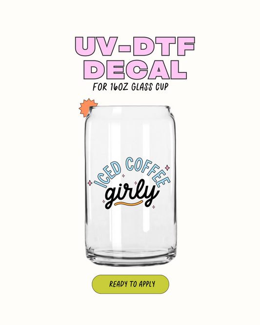 Iced coffee girly - UVDTF