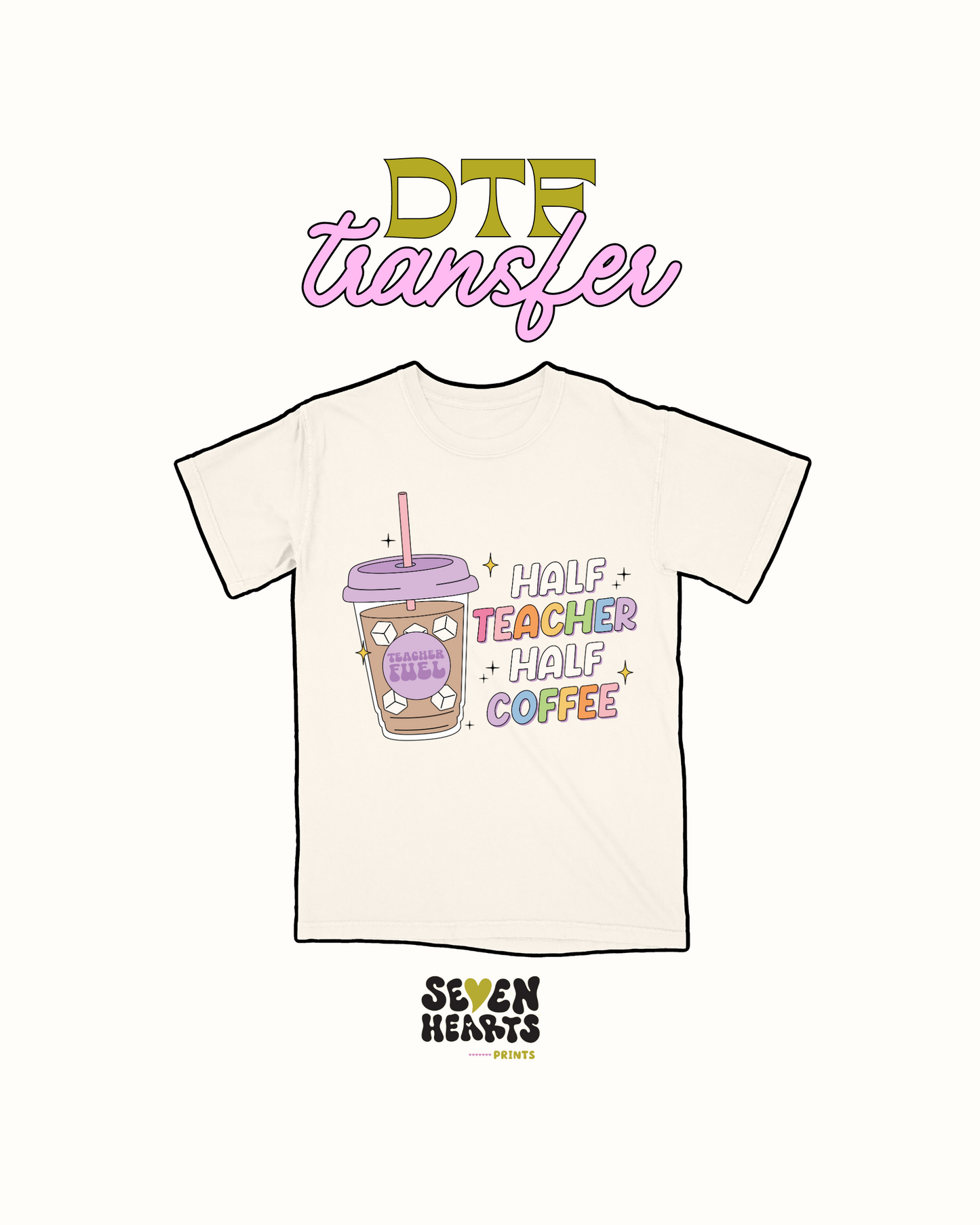 Half coffee Half coffee - DTF Transfer