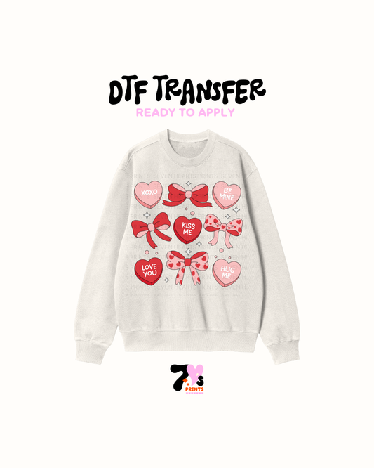 Love me, kiss me, Be Mine - DTF Transfers