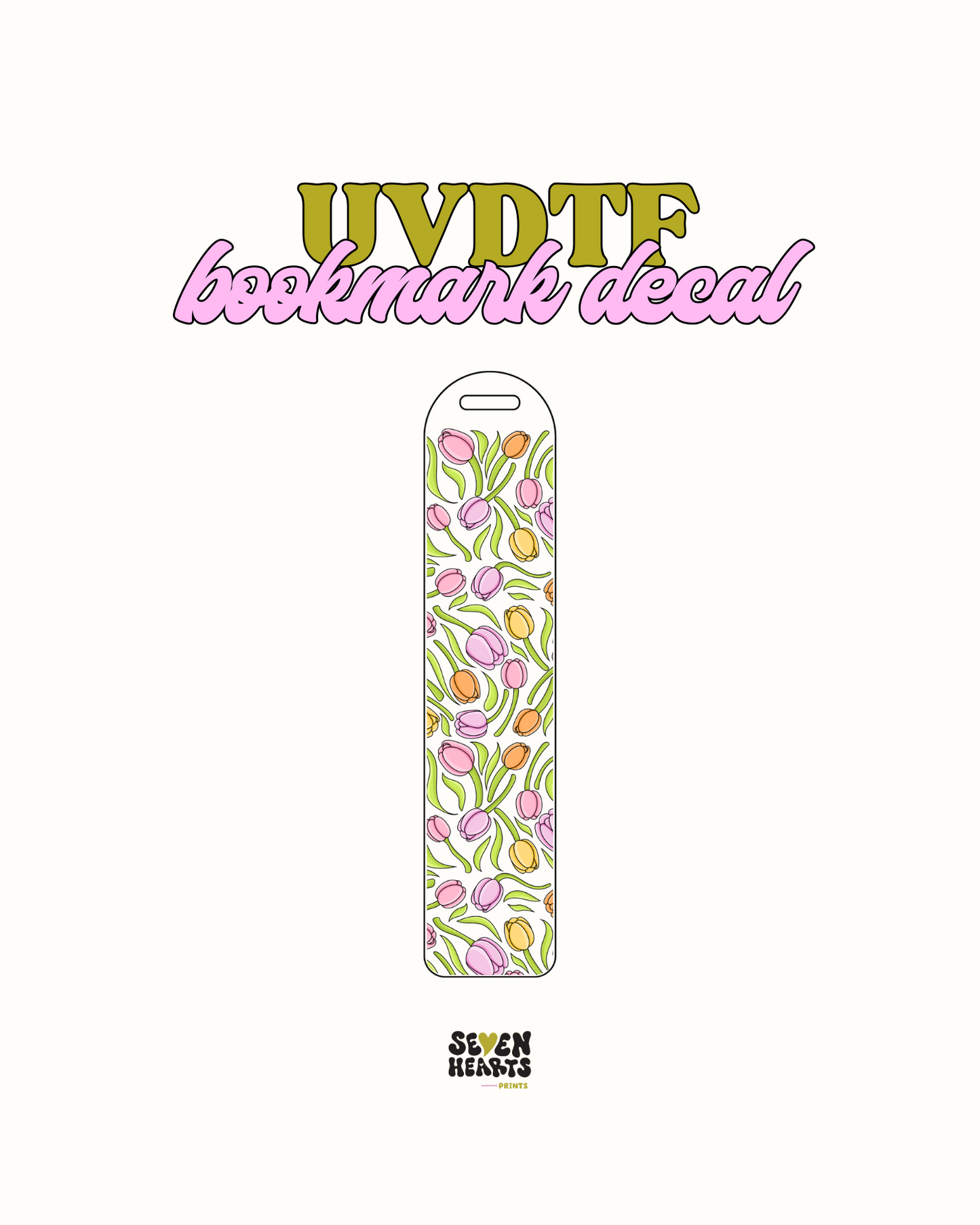 Tulips - UVDTF Bookmark Decal