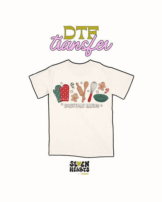 xmas backing- DTF Transfer