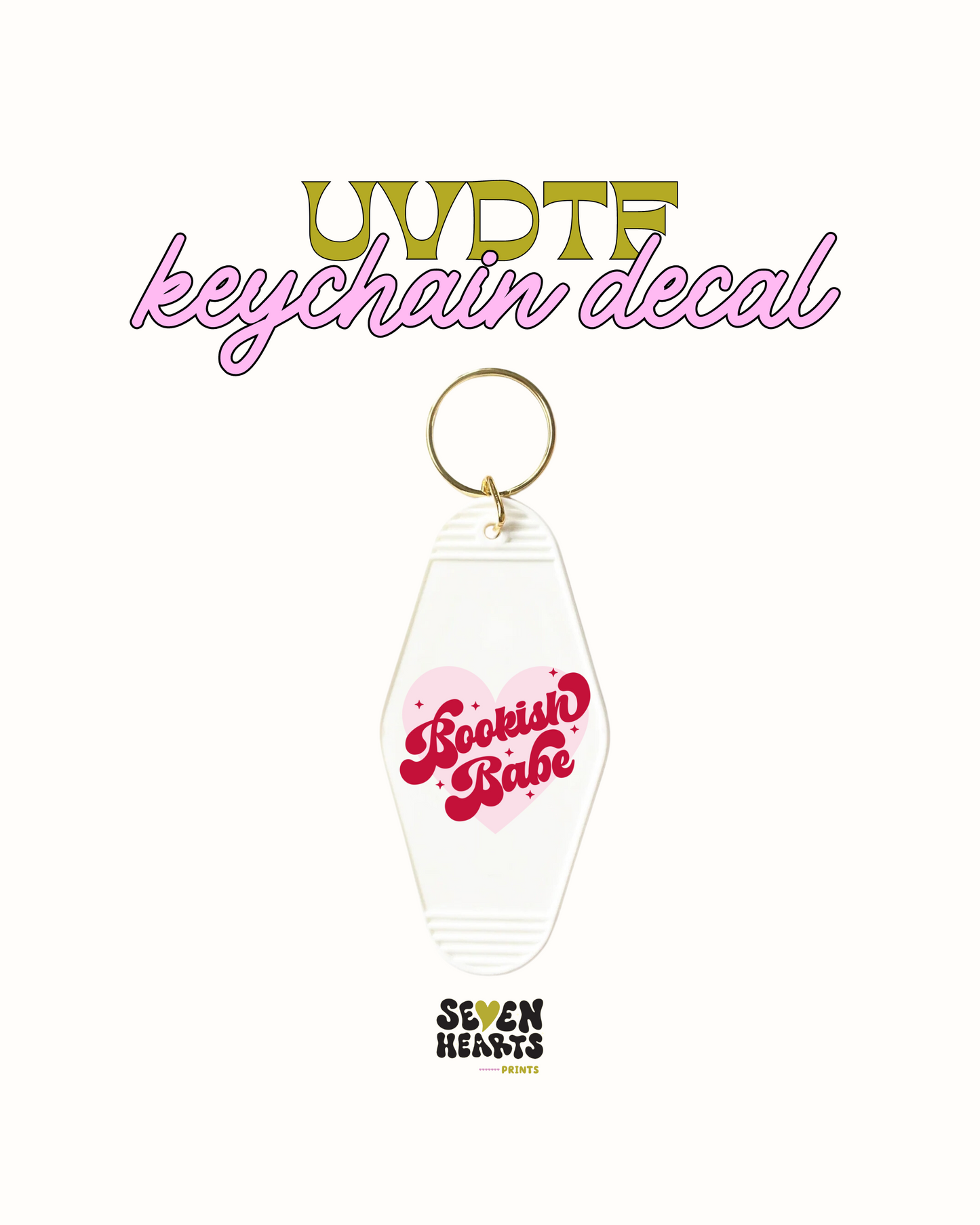 Bookish babe - UVDTF Keychain Decal Set of 5