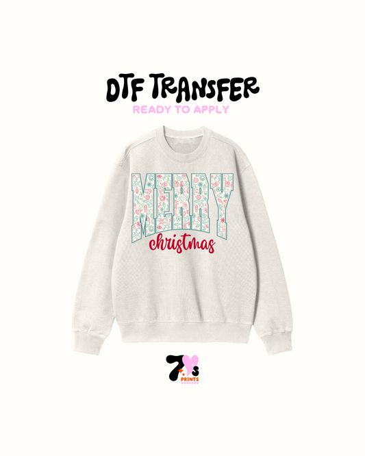 Merry xmas green - DTF Transfers