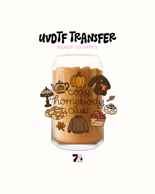 Cozy homebody club - UVDTF Decal
