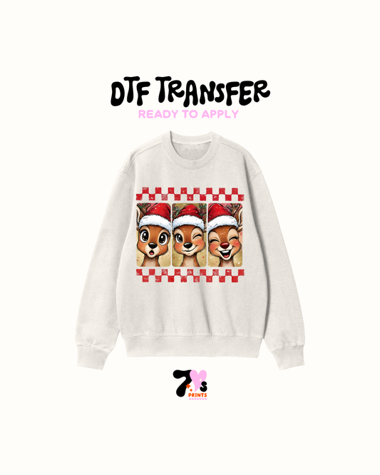 Raindeers xmas -  DTF Transfers