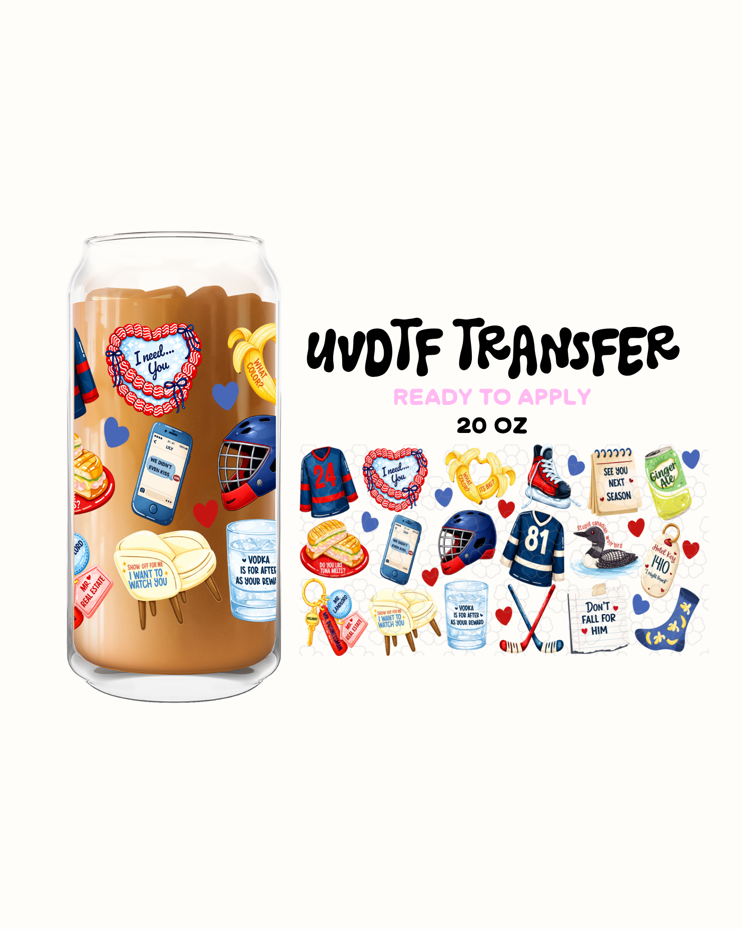 Don't fall for him- UVDTF 20oz Cup Wrap