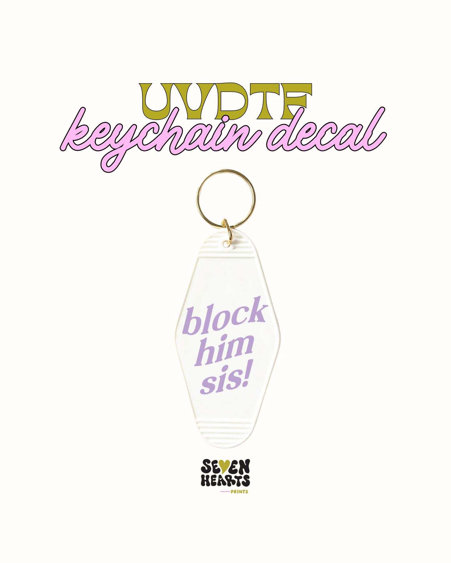 Block him sis - Keychain Decal Set of 5 UVDTF