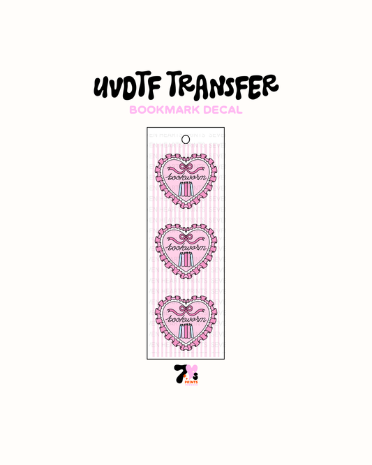 Bookworm - UVDTF Bookmark Decal