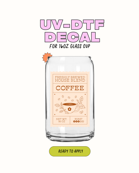 Coffee Label  - UVDTF