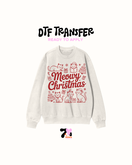 Merry xmas kitty -  DTF Transfers