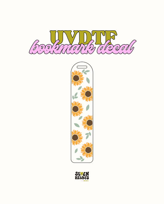 Sunflowers - UVDTF Bookmark Decal