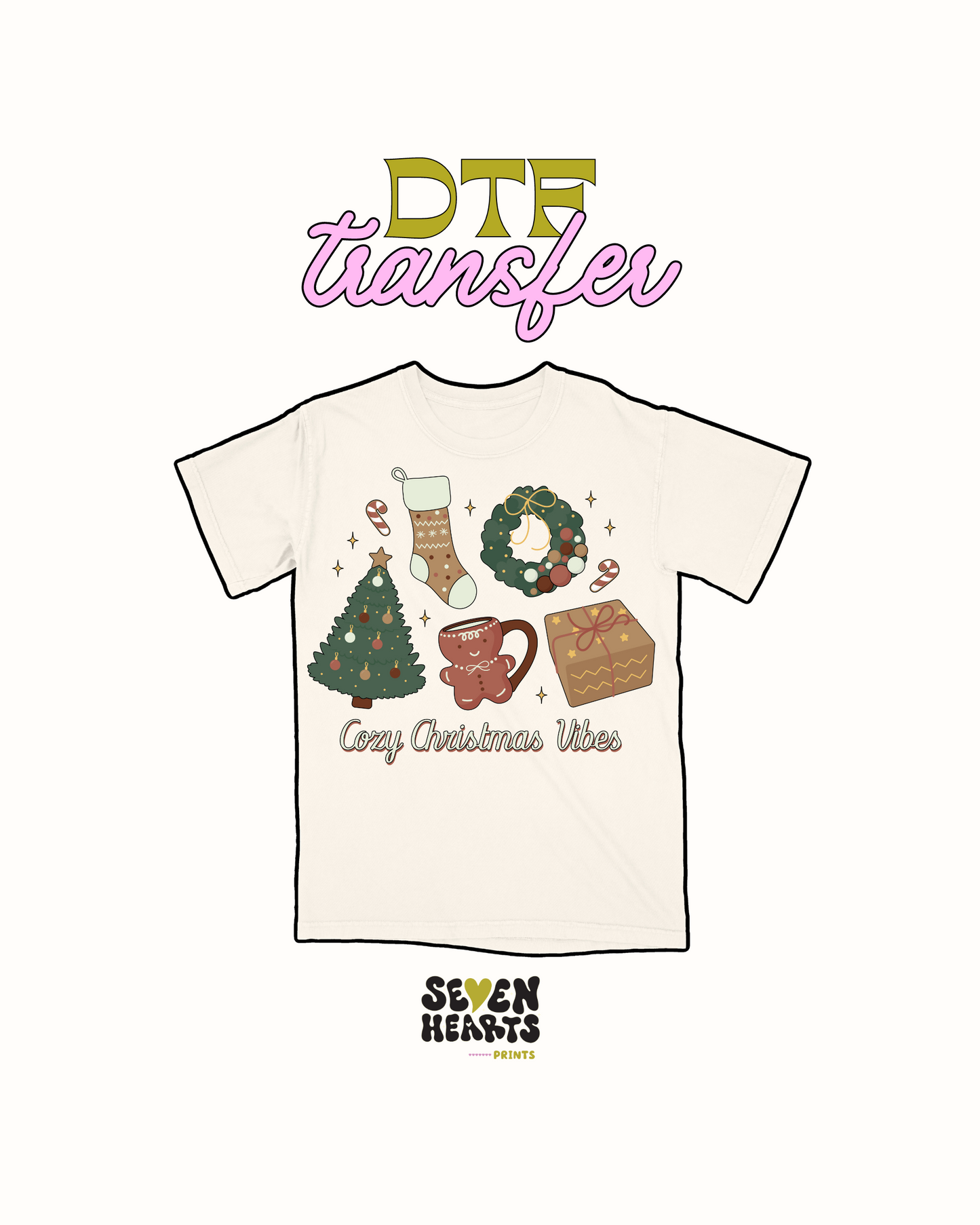 cozy xmas vibes - DTF Transfer