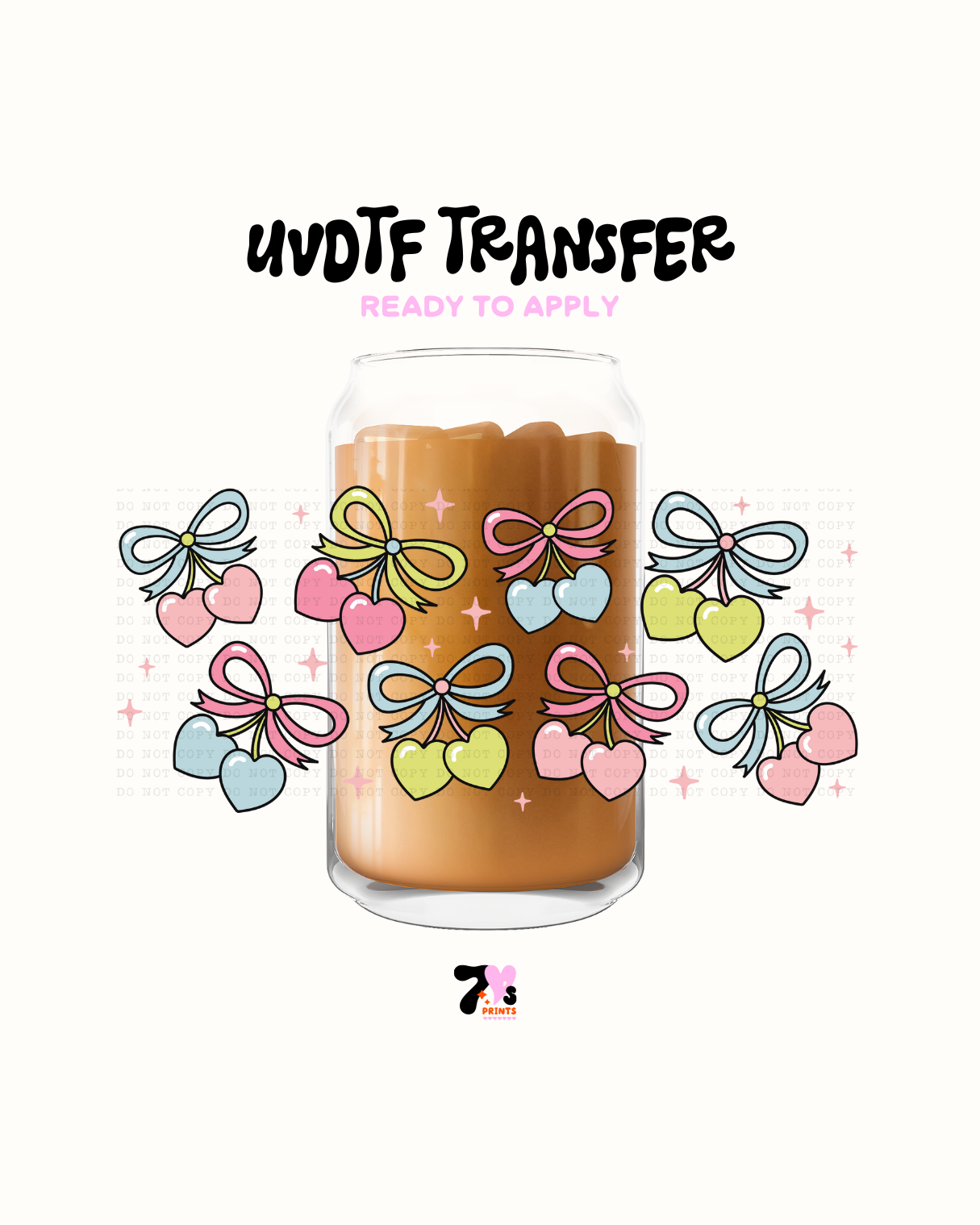 Bows and Hearts - UVDTF Wrap
