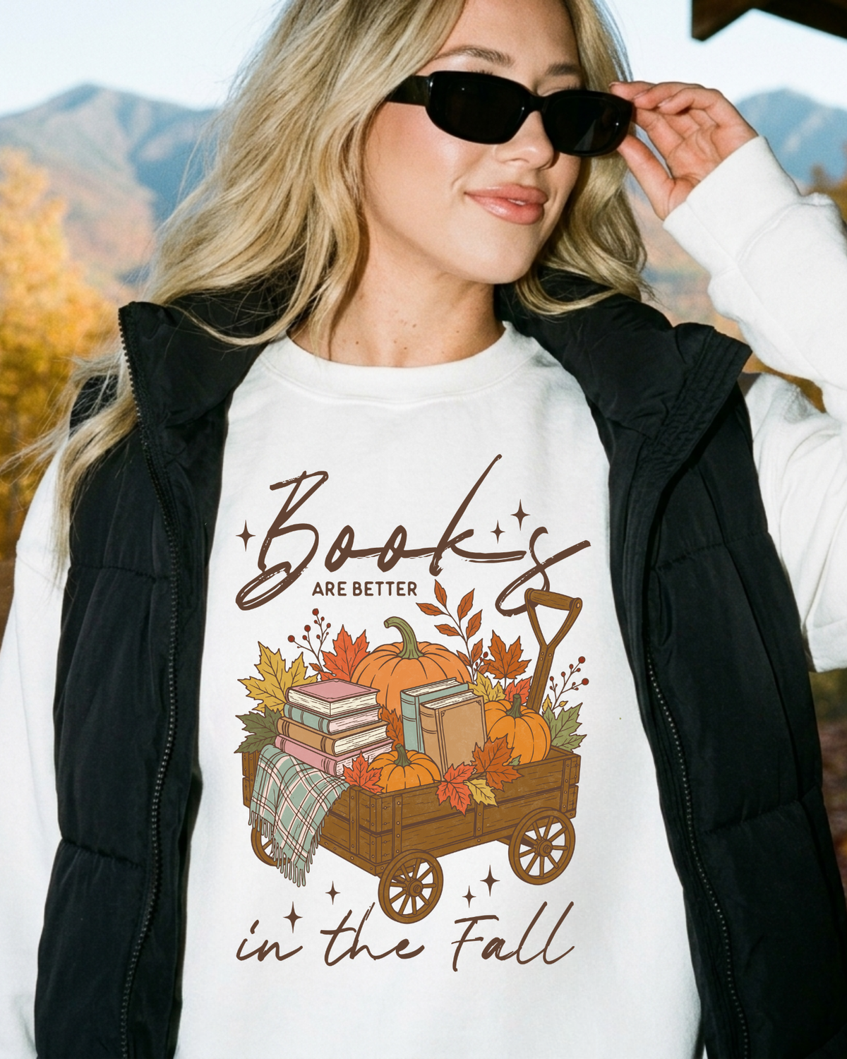 Books are better in the fall - DTF Transfers