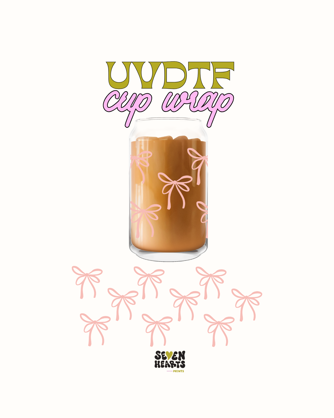 Pink bows - UVDTF Wrap