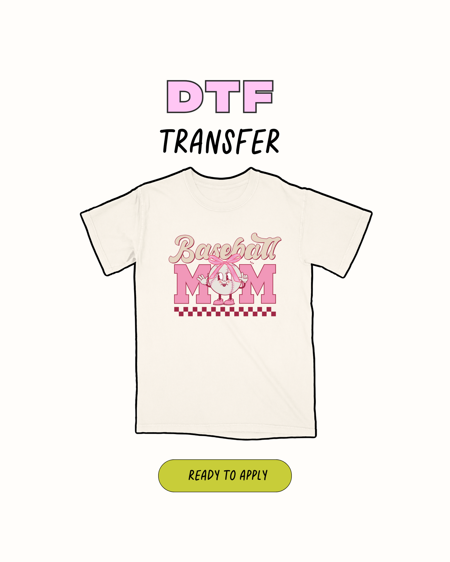 Mamá de béisbol - Transferencia DTF