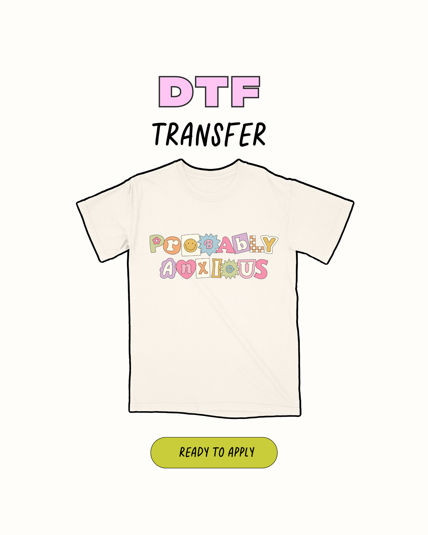 Probablemente ansioso: transferencia DTF