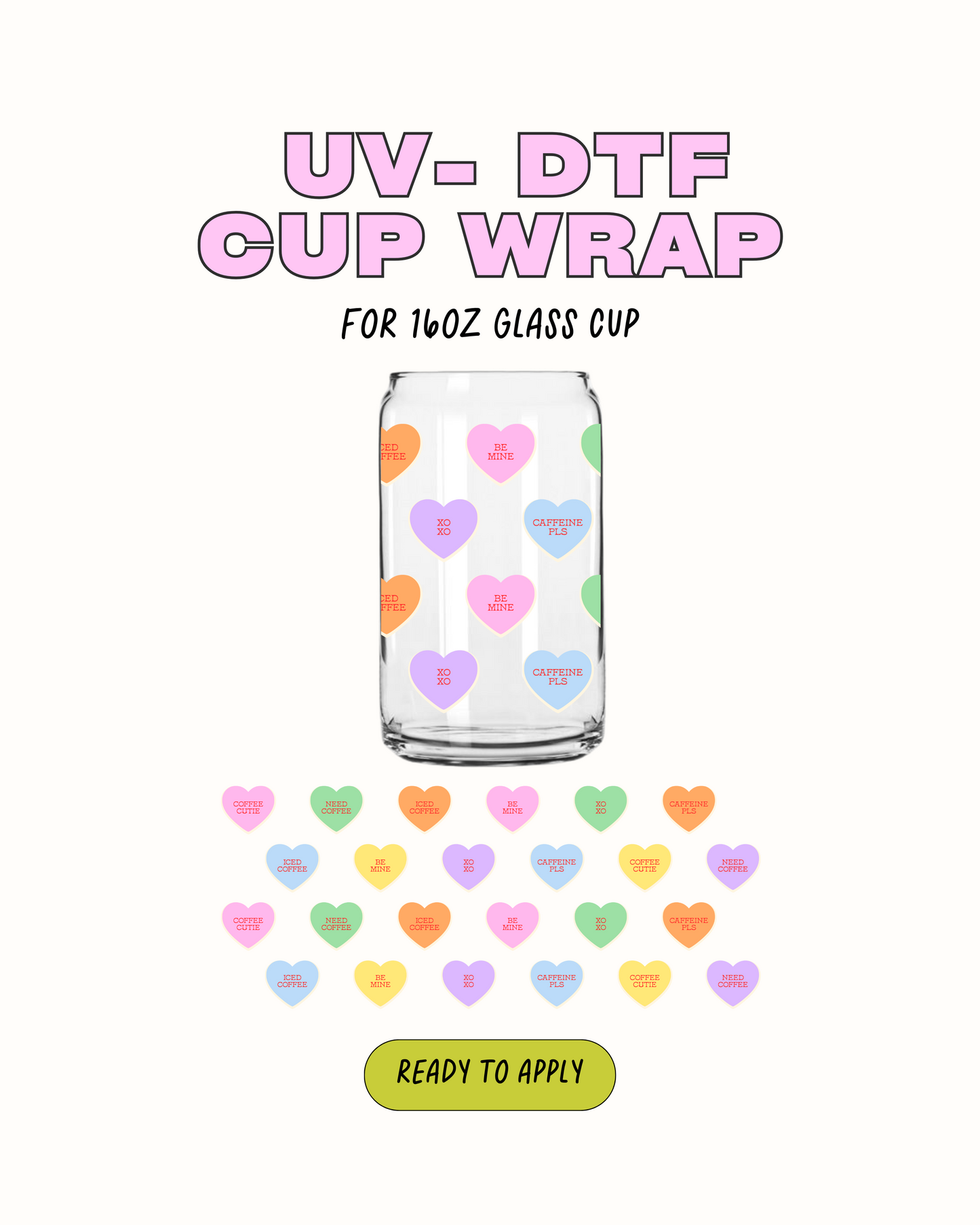 VDAY Candy (Coffee) - UV DTF