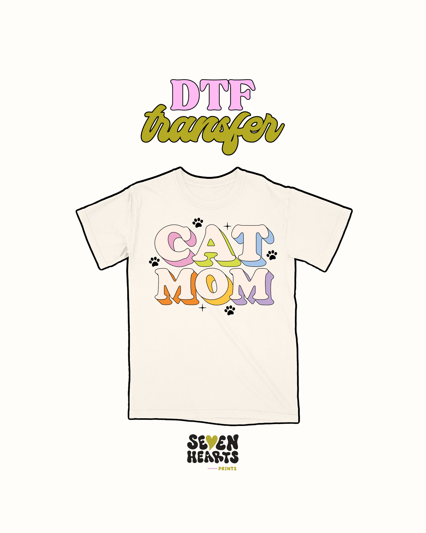 Cat Mom  - DTF Transfer