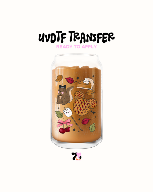 Fall cherry bows - UVDTF Decal