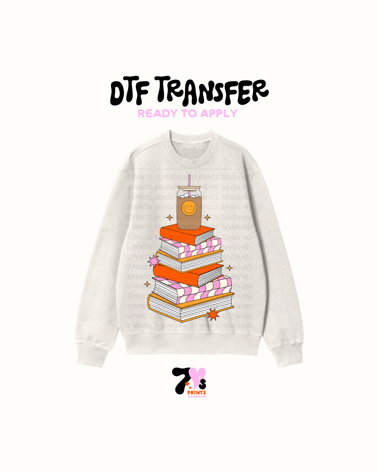 Books and Coffee - DTF Transfer