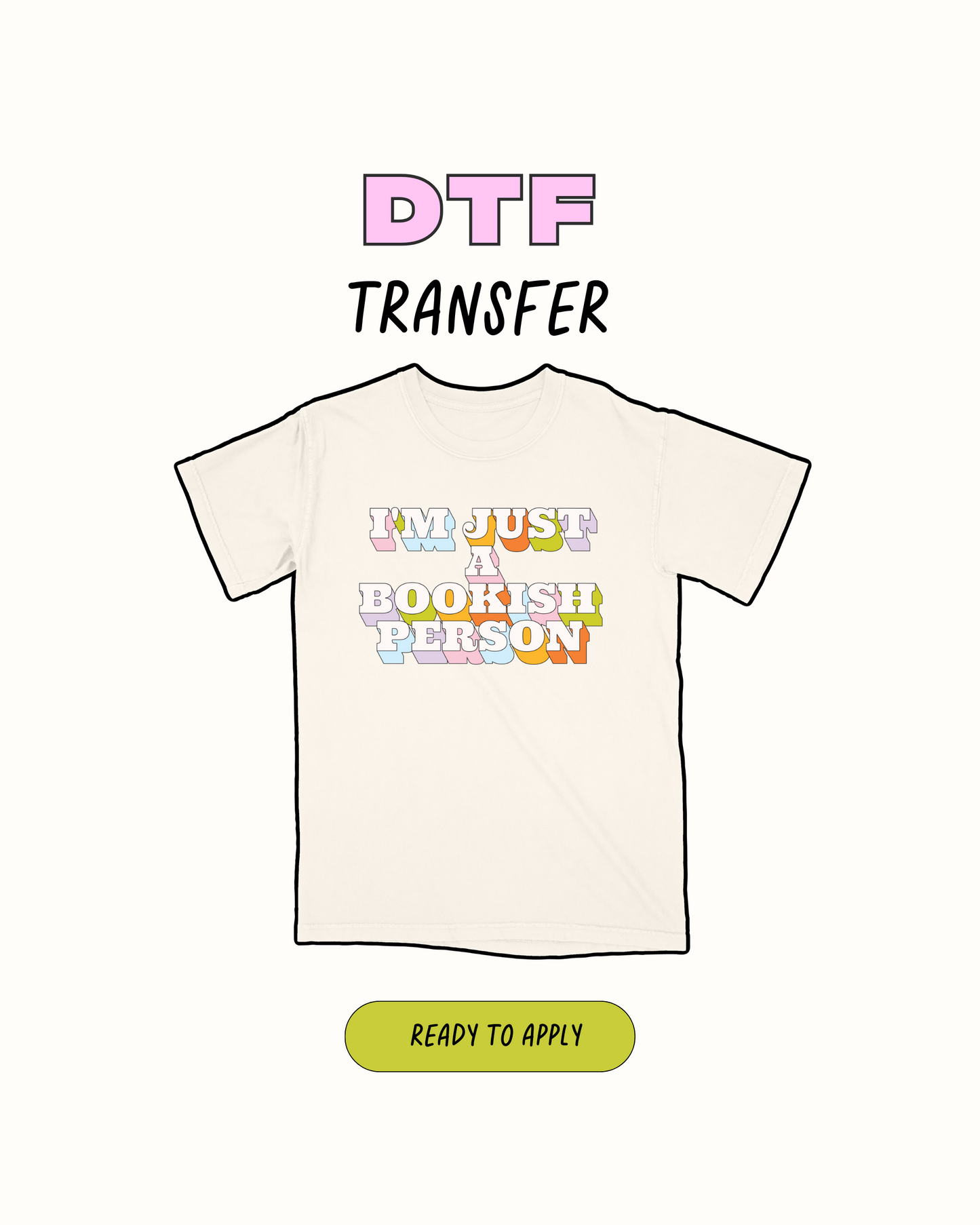 Im just a bokish person - DTF Transfer