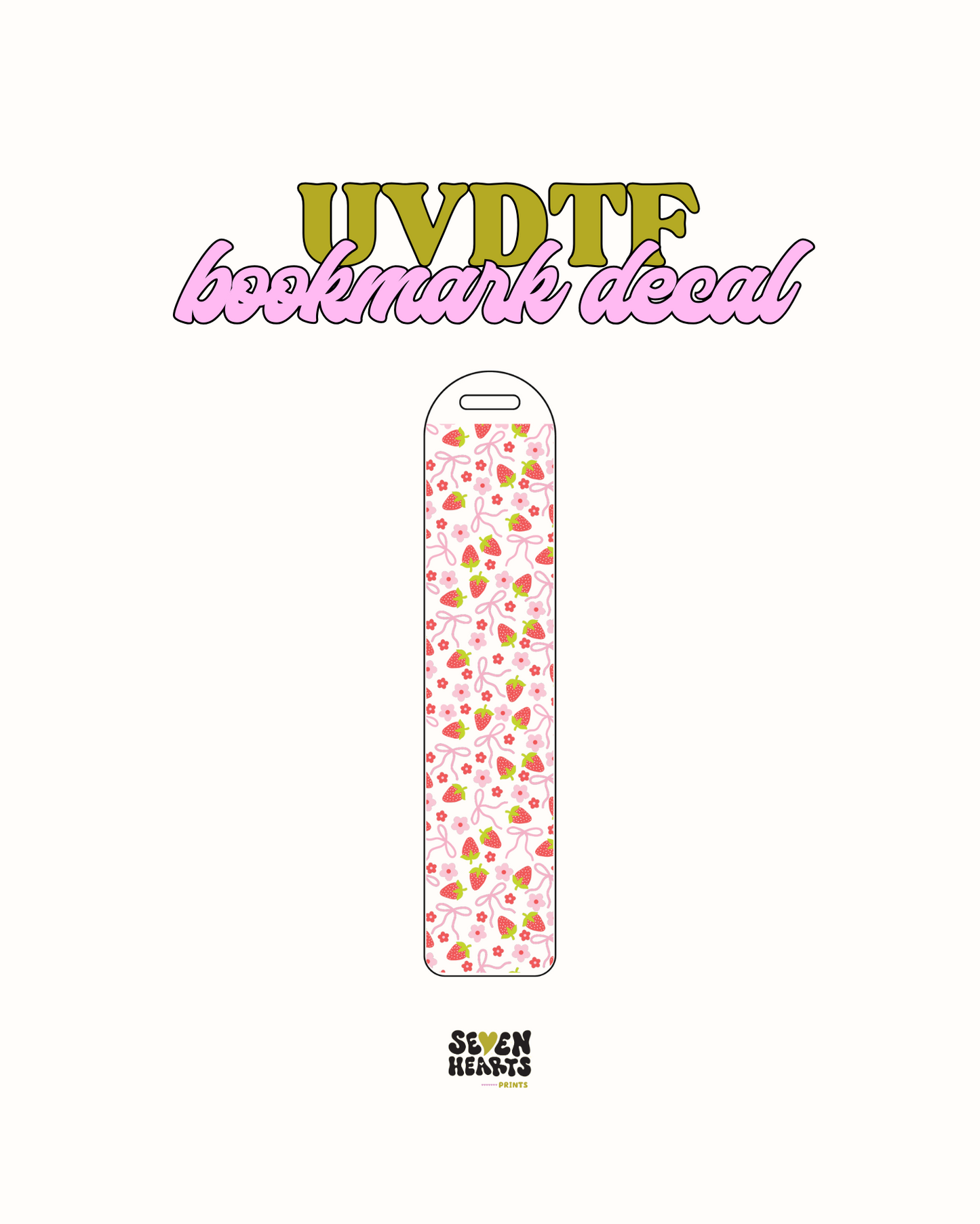 Bows and flowers - UVDTF Bookmark Decal