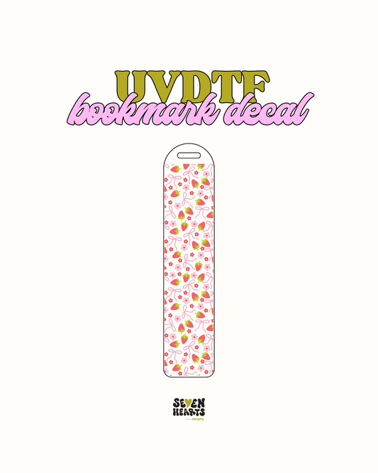 Bows and flowers - UVDTF Bookmark Decal