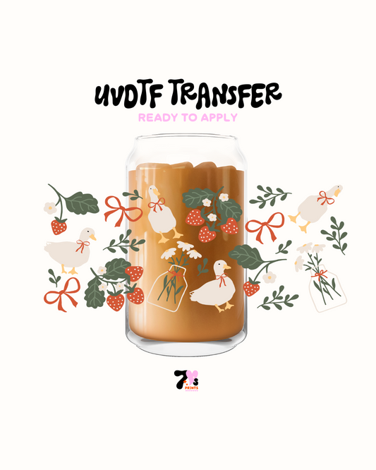 Goose and flowers - UVDTF Wrap