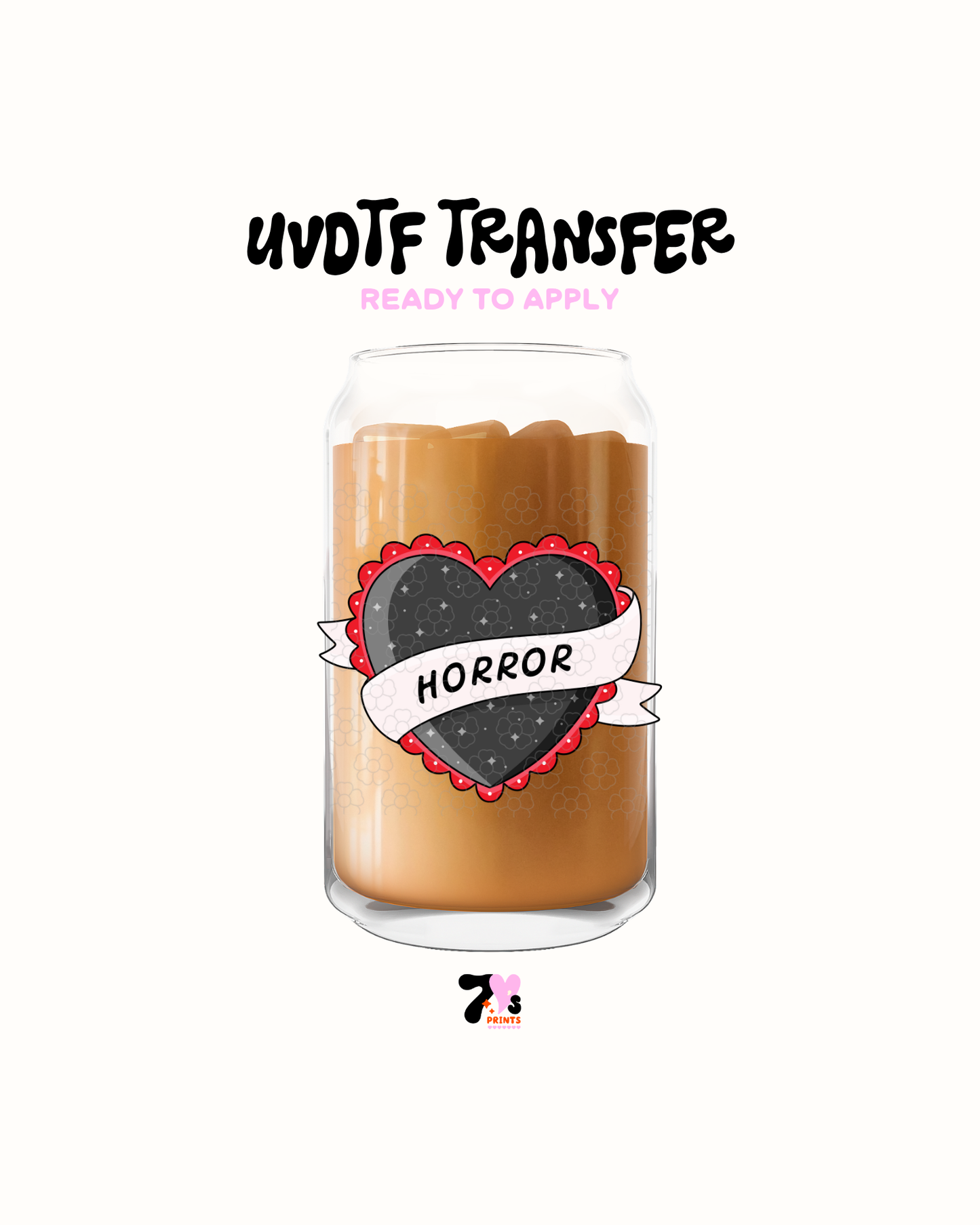 Horror heart- UVDTF Decal