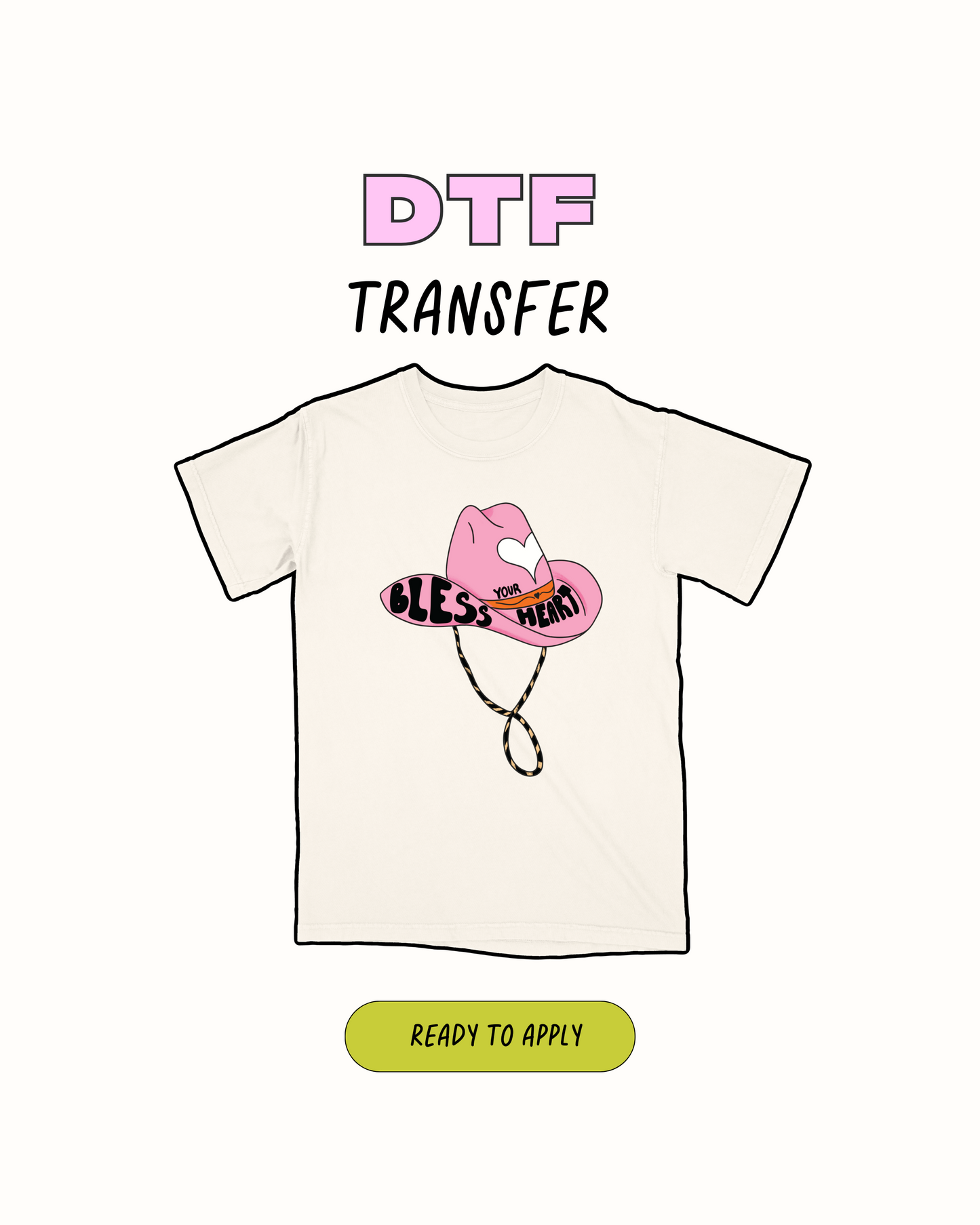 Bendito sea tu corazón - Transferencia DTF