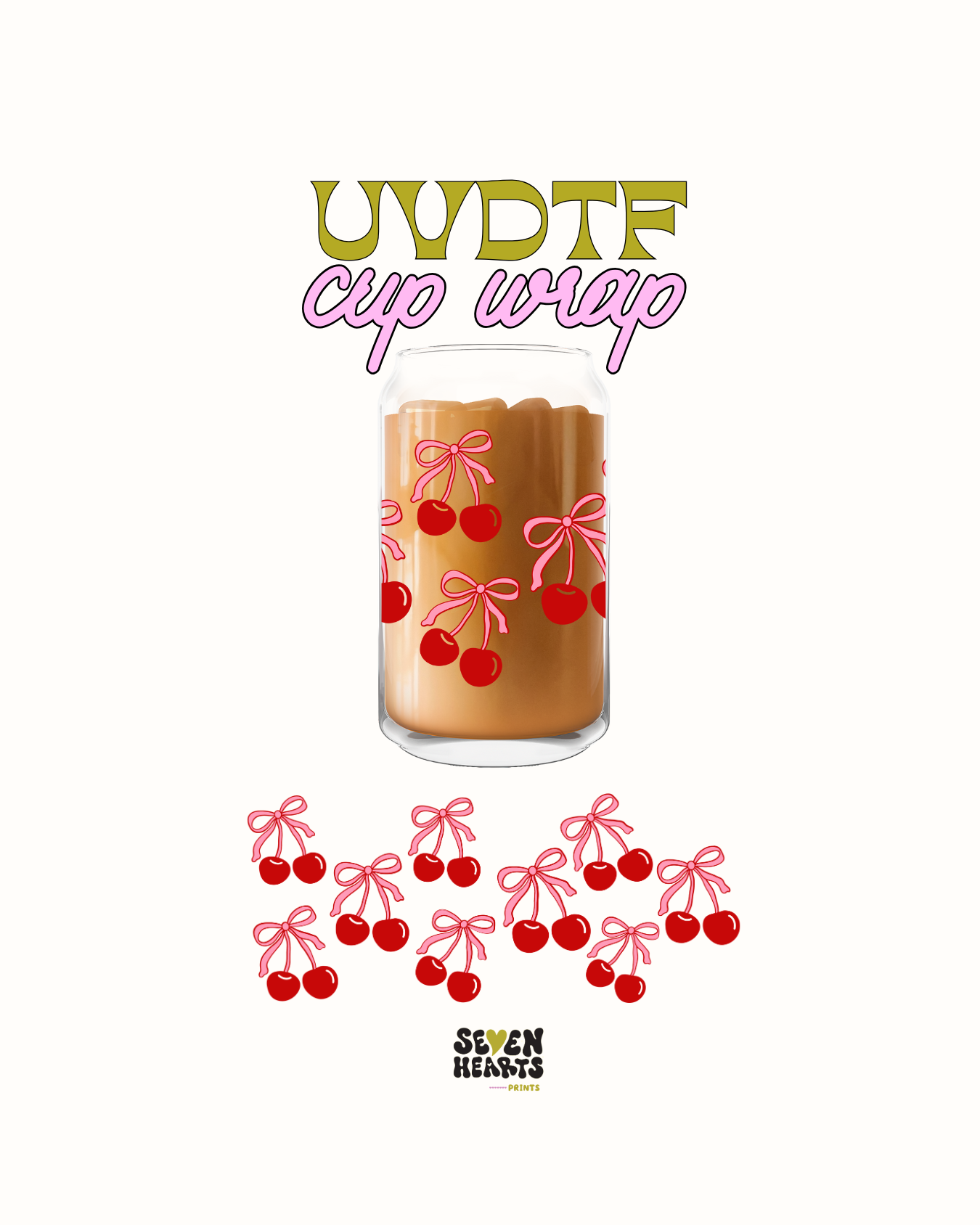 Cherry bows- UVDTF Wrap