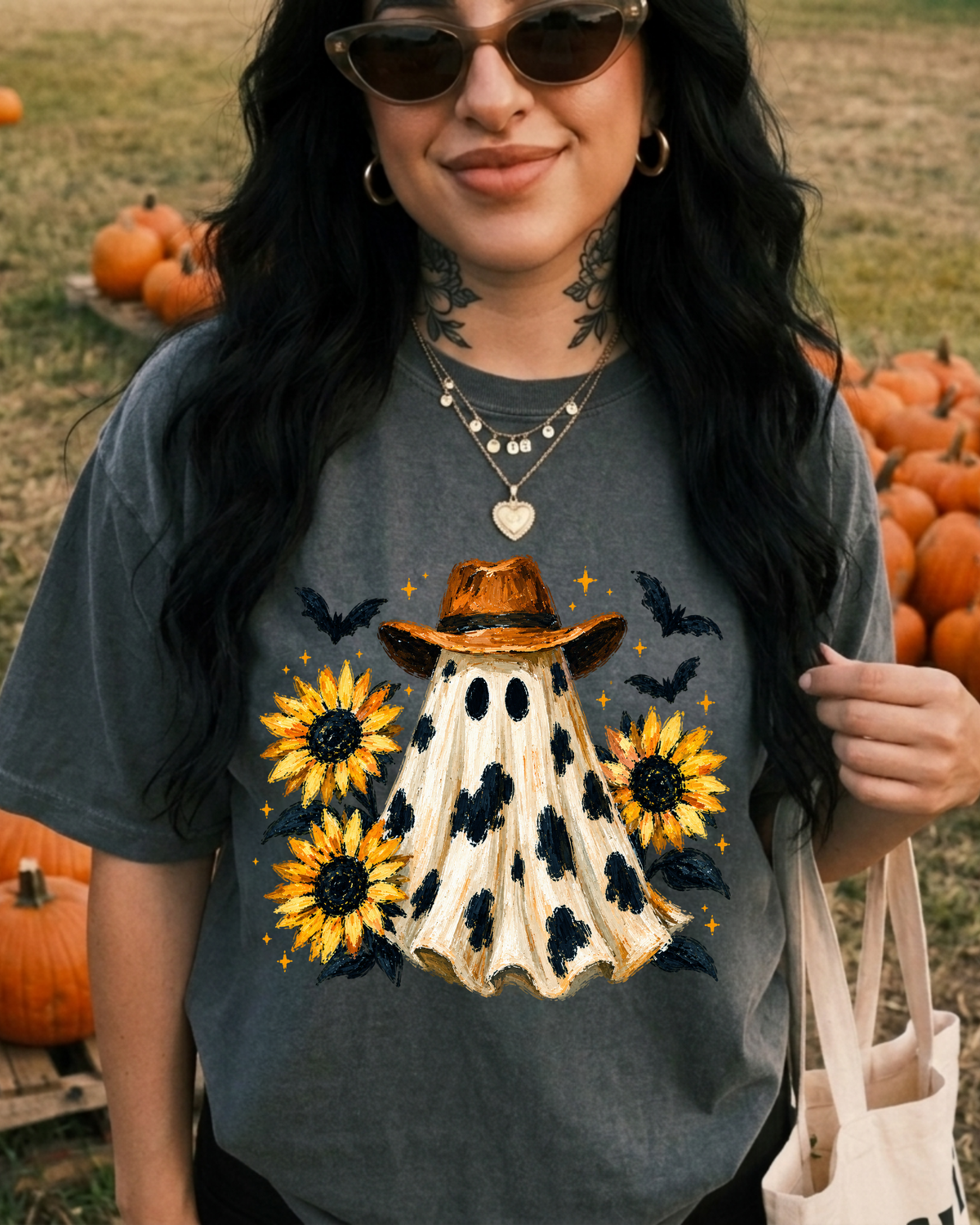 Sunflowers and Ghost - DTF Transfers