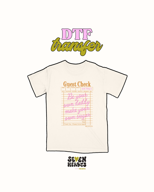 Make your own  sugar - DTF Transfer